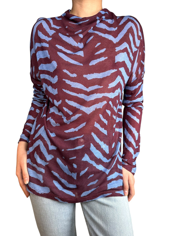 Polera Traslucida Burdeo