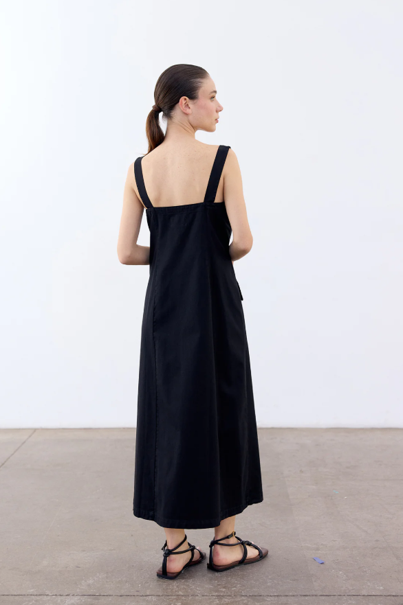 Vestido Largo Abotonado Algodón