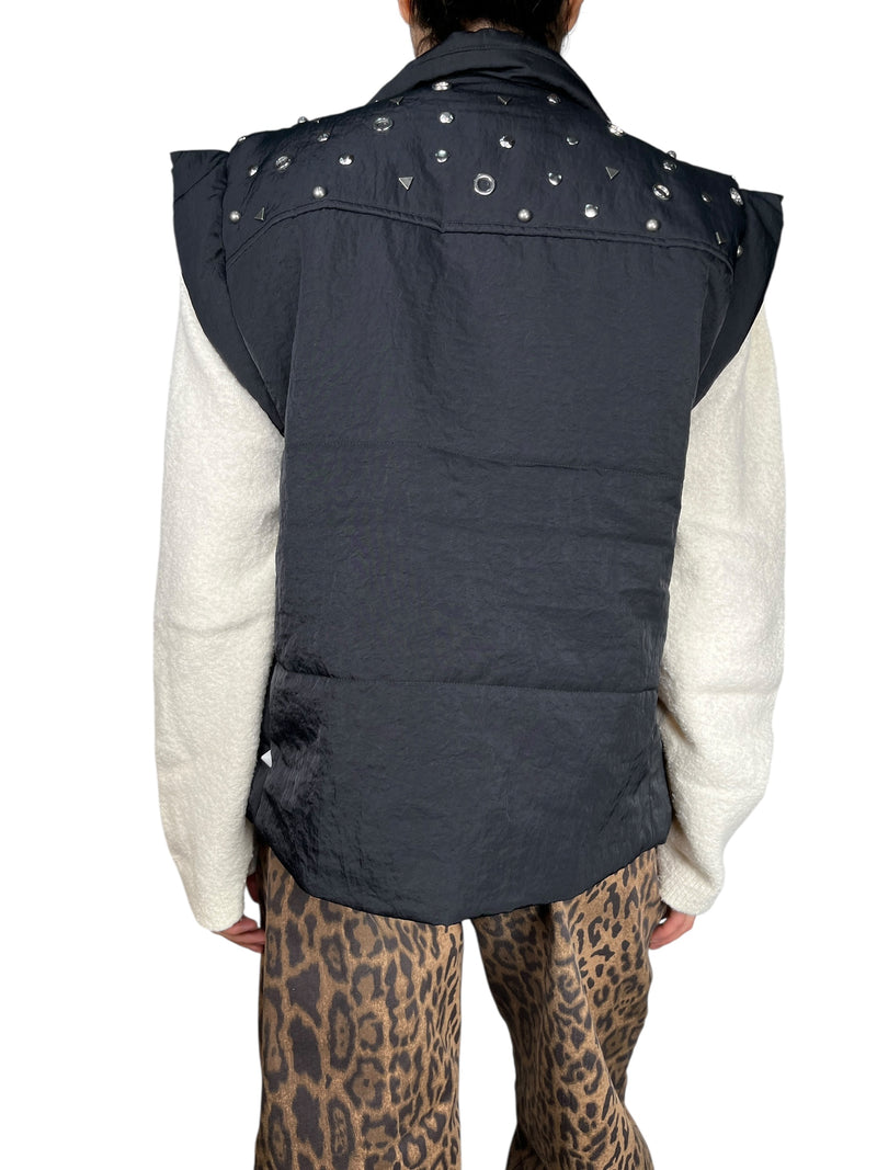 Parka Negra Sin Mangas