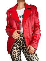 Chaqueta Roja de Cuero