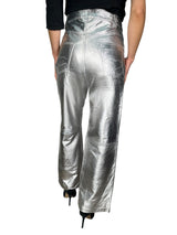 Pantalón Recto Plateado