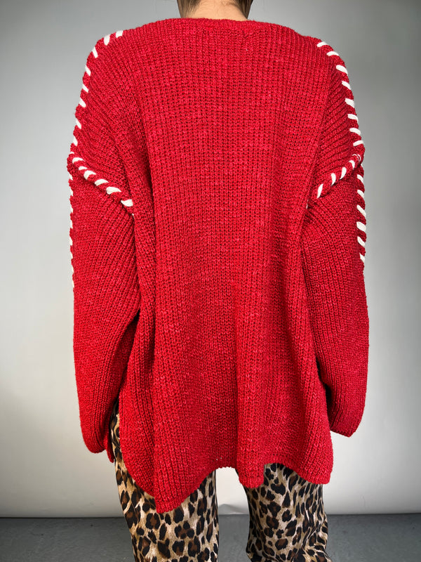Sweater Detalle Blanco Tejido