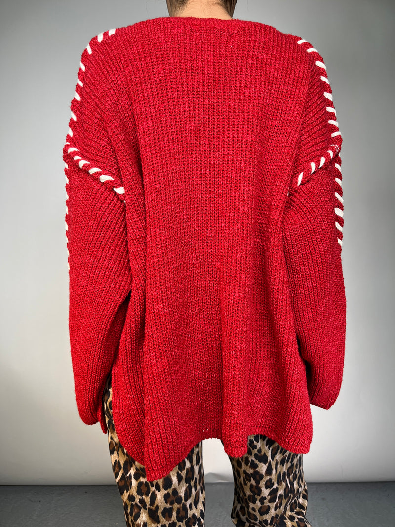 Sweater Detalle Blanco Tejido