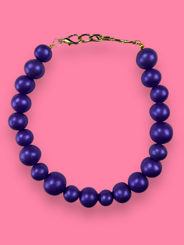 Collar Esferas Purple