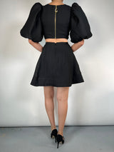 Vestido Mini Manga Globo