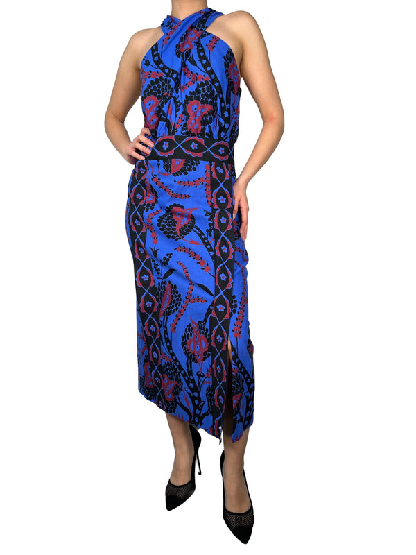 Vestido Azul Estampado
