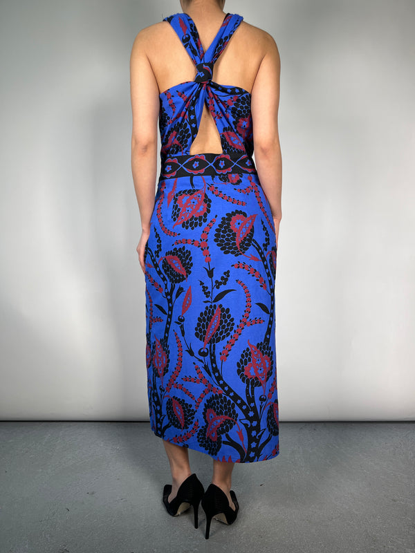 Vestido Azul Estampado