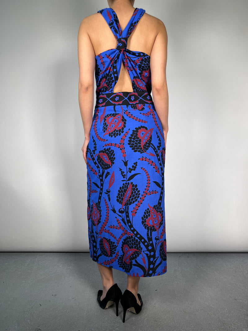 Vestido Azul Estampado