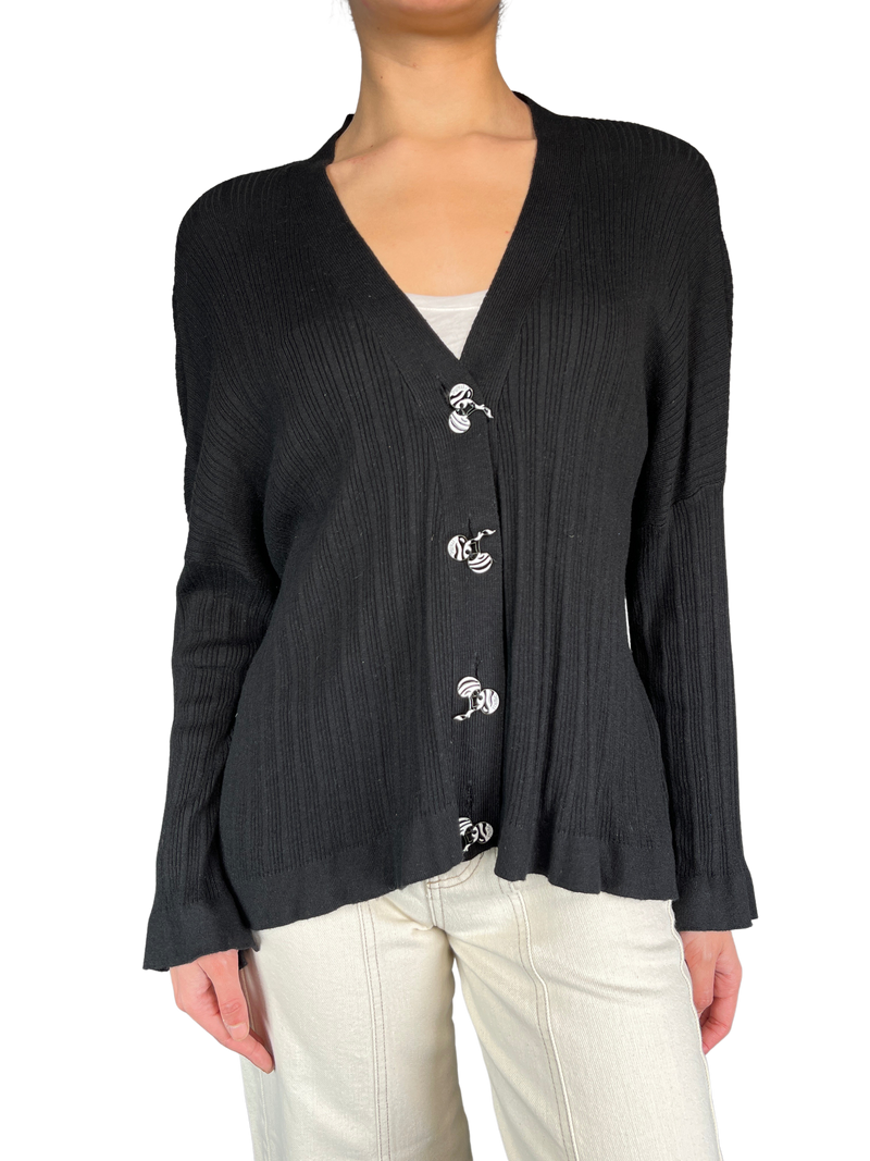 Sweater Negro Abierto