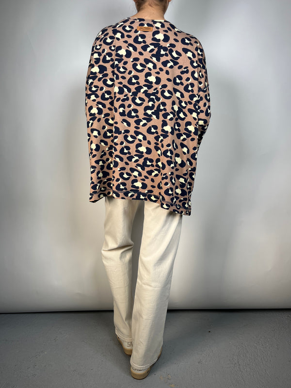 Polera Animal Print Manga Larga