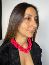 Collar Cadena Fucsia