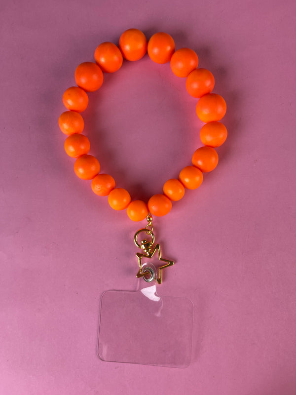 Straps Esferas Para Celular Naranja