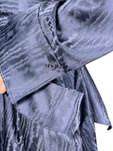 Vestido Abrigo Largo de Moiré Faja