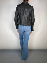 Chaqueta Cuero Negro