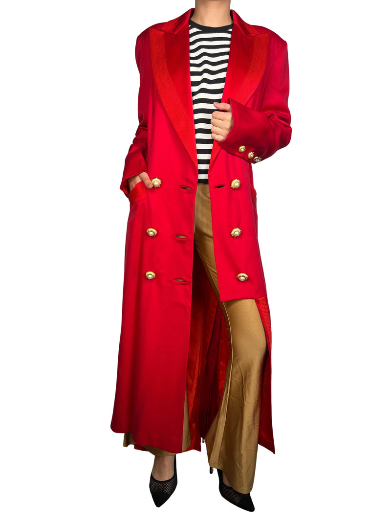 Abrigo rojo largo shop