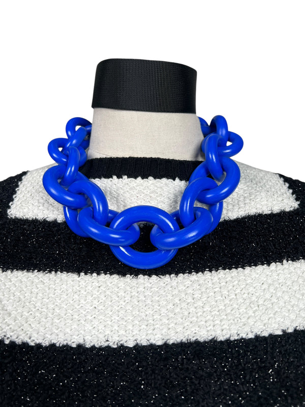 Collar Eslabón Azul Rey