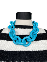 Collar Eslabón Celeste