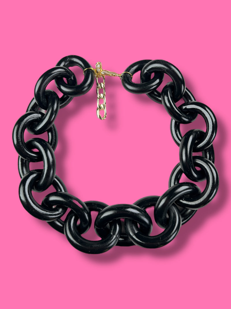 Collar Eslabón Negro