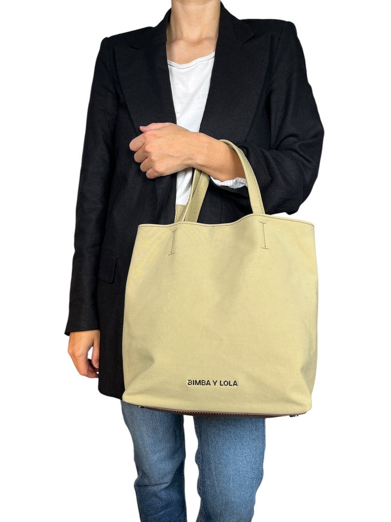 Bolso Chihuahua Grande Gabardina Natural