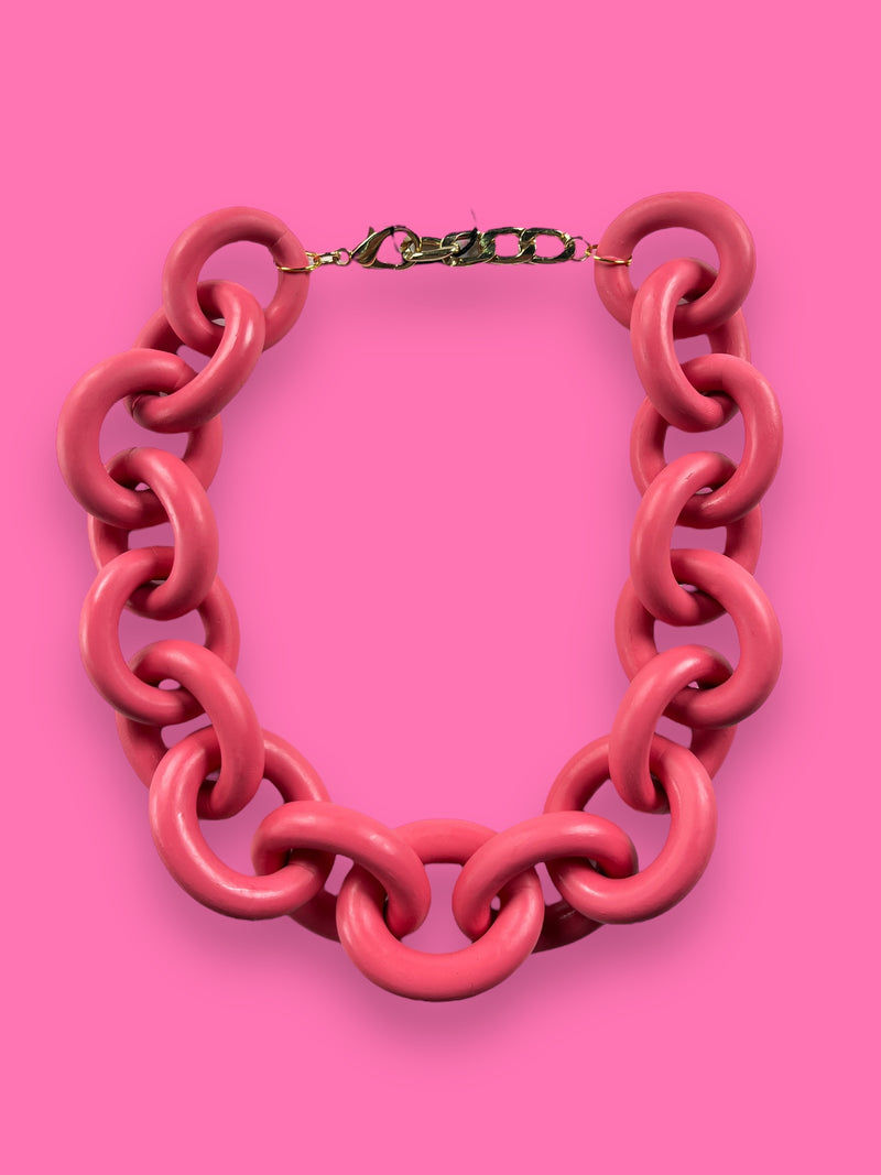Collar Eslabón Rosa