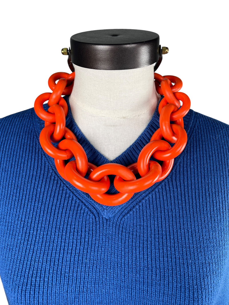 Collar Eslabón Naranjo