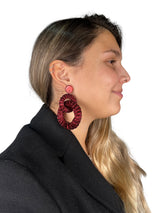 Aros Lurex Té Rojo