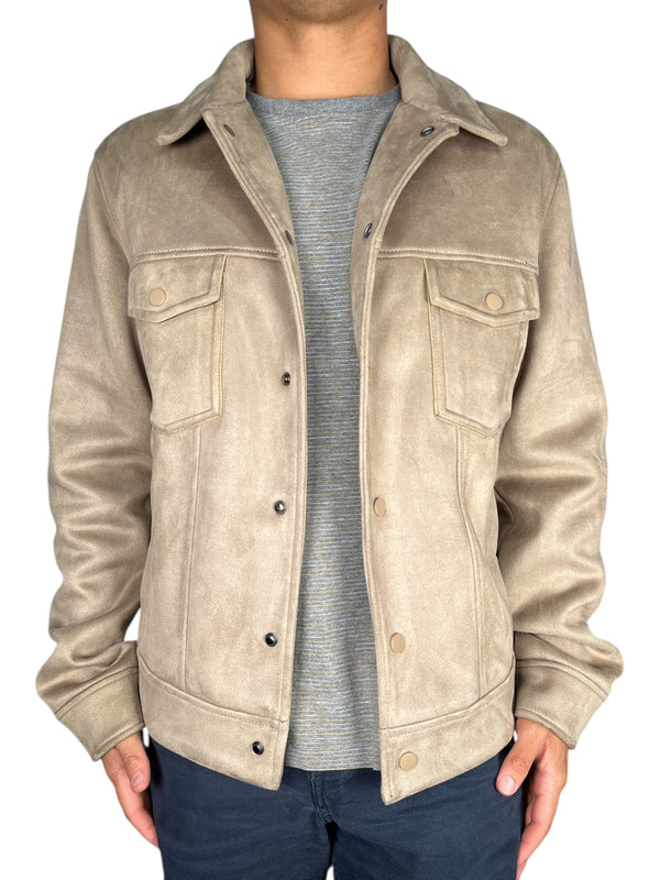 Chaqueta Efecto Gamuza