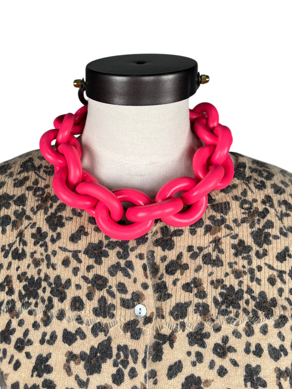 Collar Eslabón Fucsia