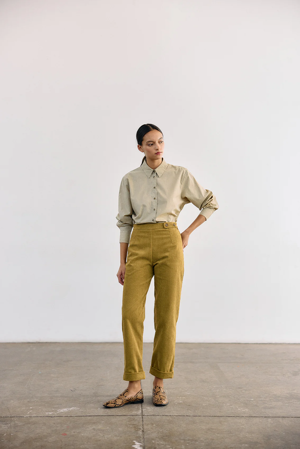 Pantalón Tiro Alto Cotelé