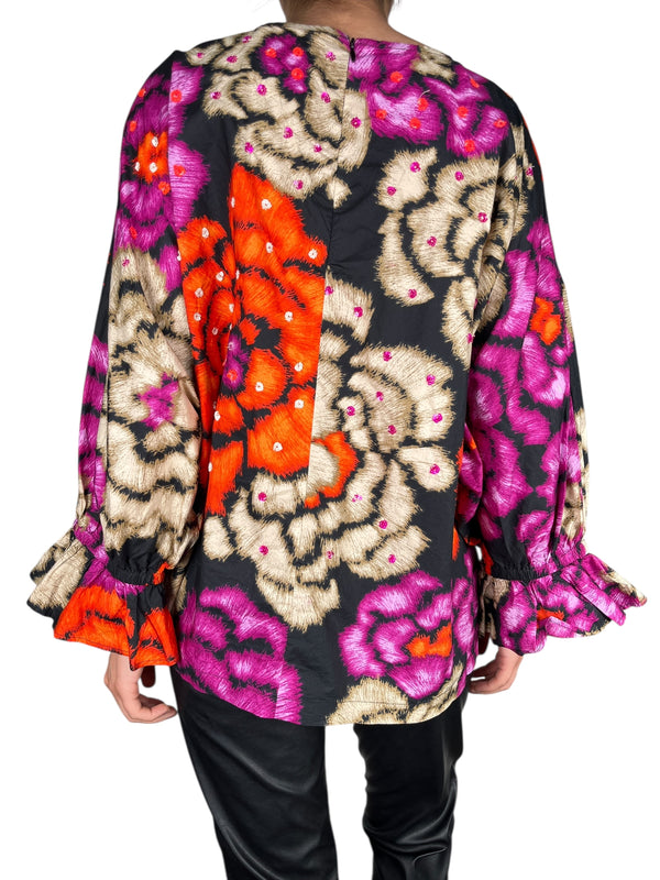 Blusa Flores Aplicaciones