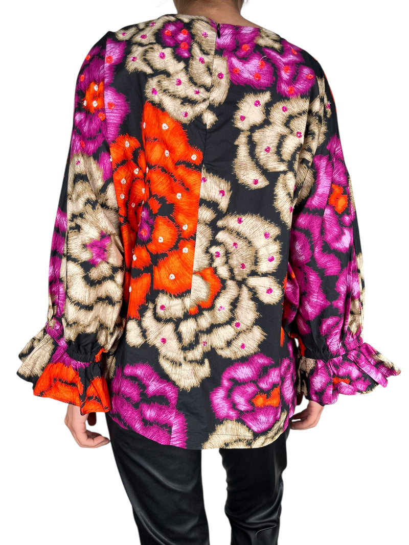 Blusa Flores Aplicaciones