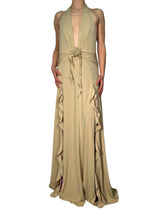 Vestido Maxi Halter Ruffle