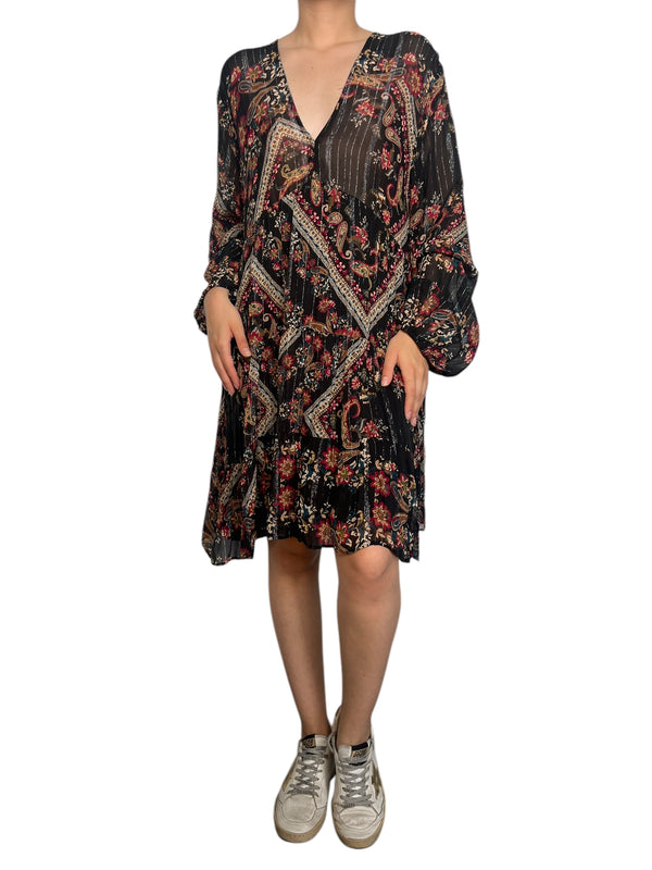 Vestido fibras metalizadas