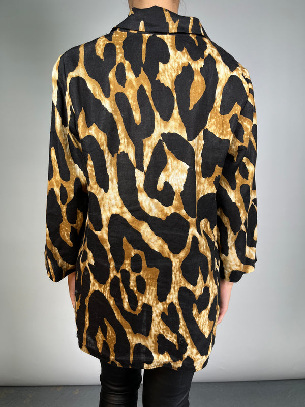 Blazer Lino Animal Print