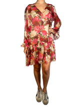 Vestido Red Wonderland Floral de Seda