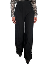 Pantalón Flores Bordadas Lino