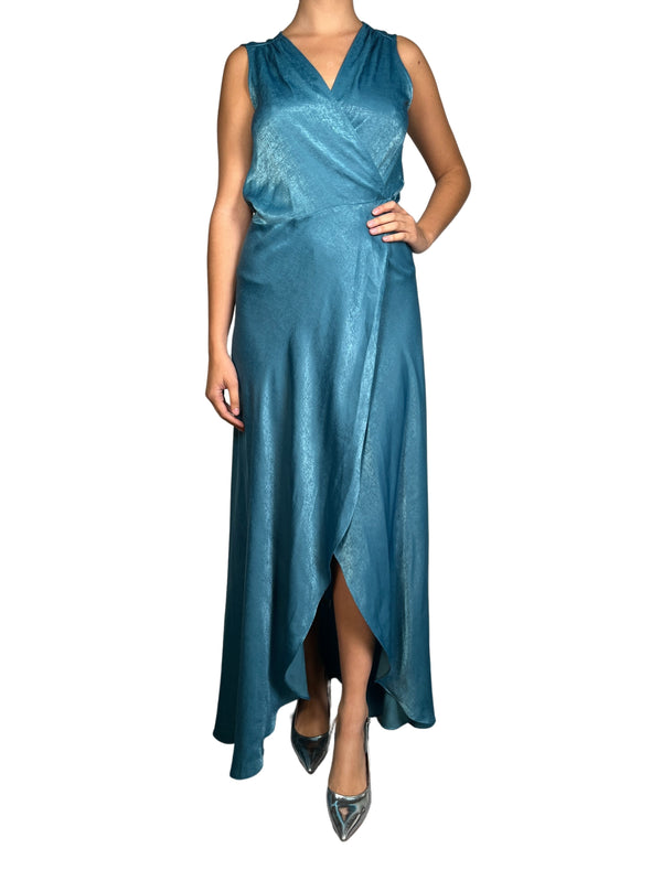 Vestido Wrap Turquesa