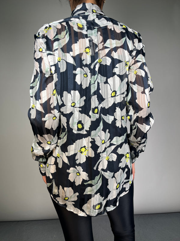 Blusa Traslúcida Flores