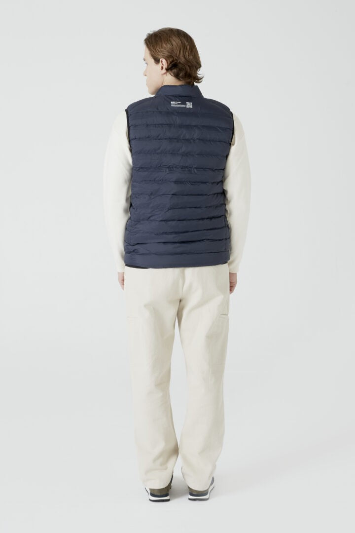 Parka Azul Sin Mangas Sin Capucha Hombre - Sin Batería