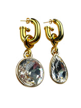 Aros Gold XL Link Crystal Hoop