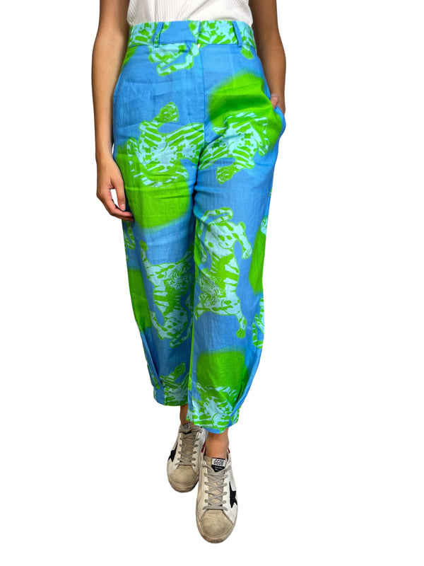 Pantalón Azul Lino