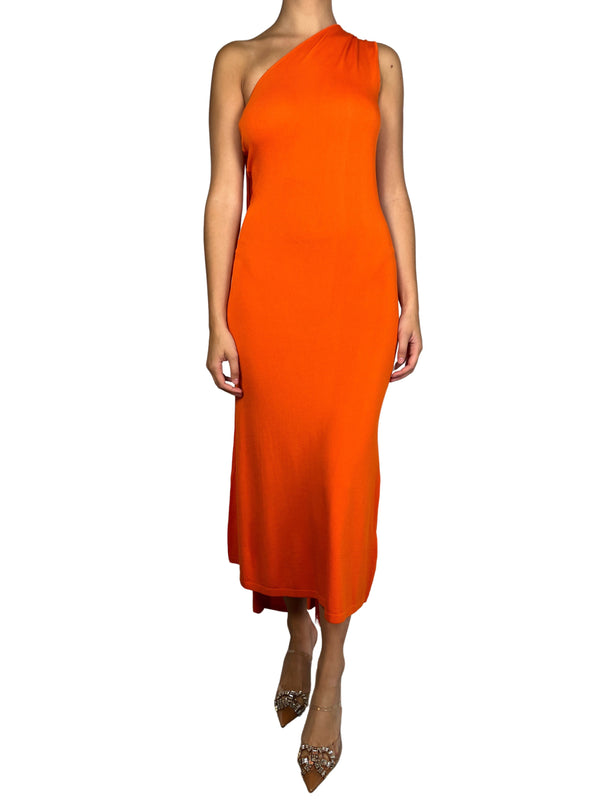 Vestido Asimétrico Con Capa