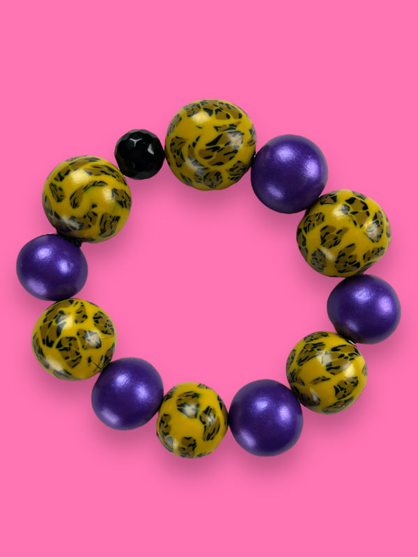 Pulsera Esferas Animal Print
