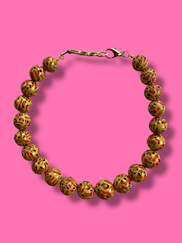 Collar Esferas Beige