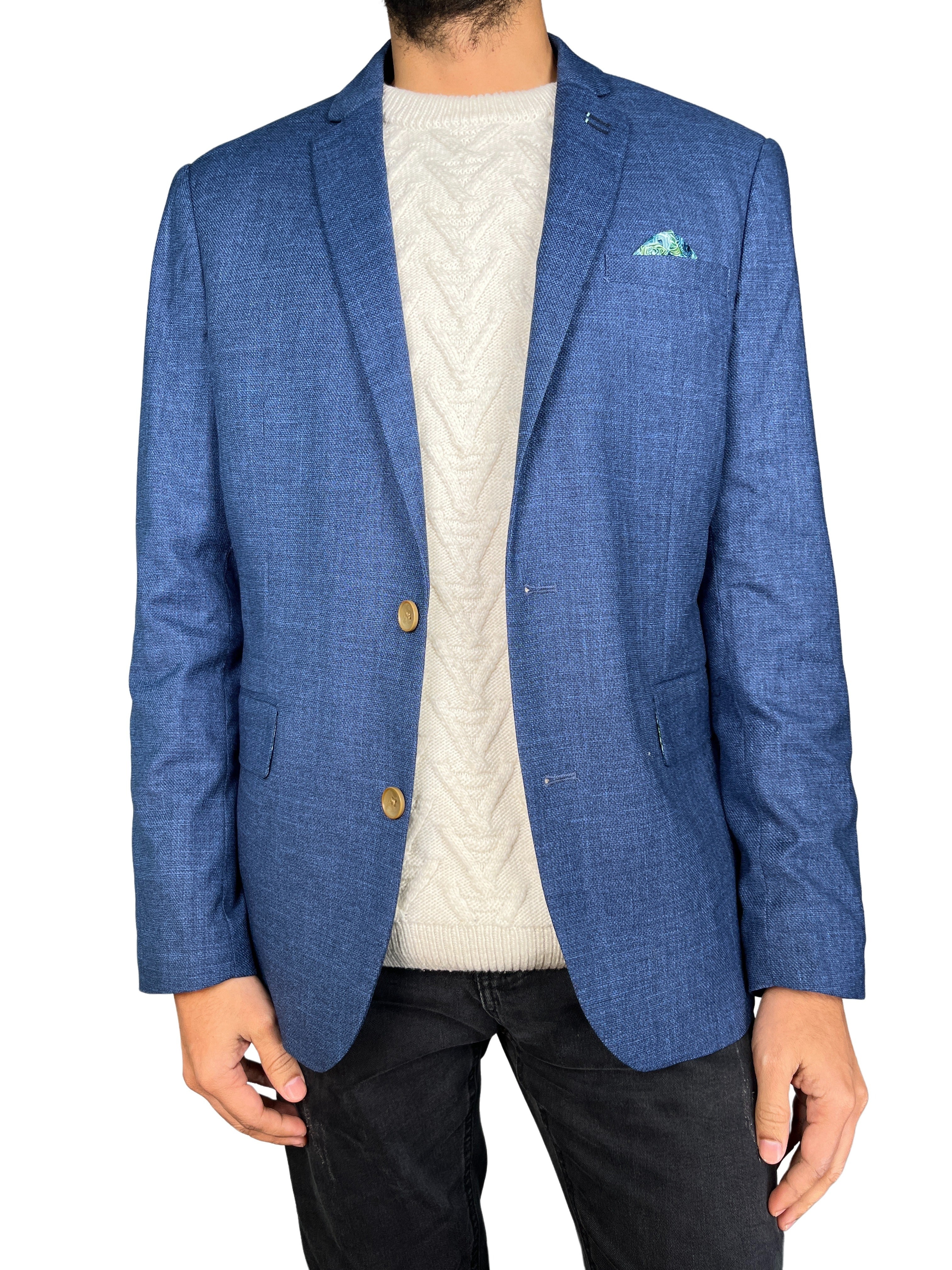 Blazer Azul - PERRY ELLIS – Market People