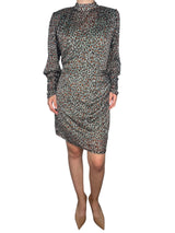 Vestido Manga Larga Animal Print