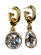 Aros Gold XL Link Crystal Hoop