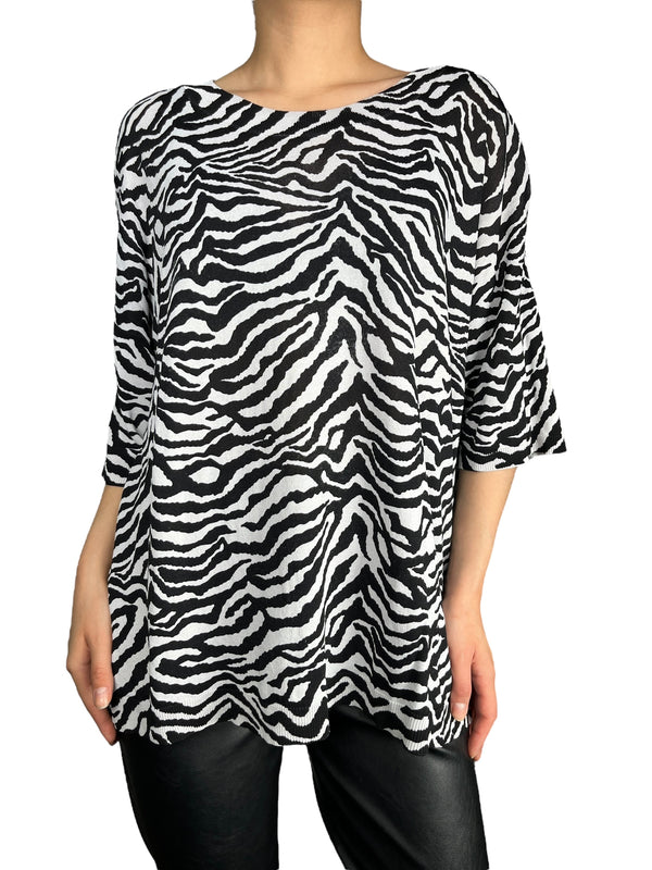 Polera Tejida Cebra