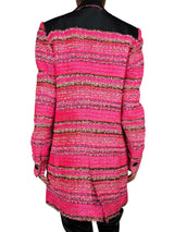 Abrigo Tweed Fucsia