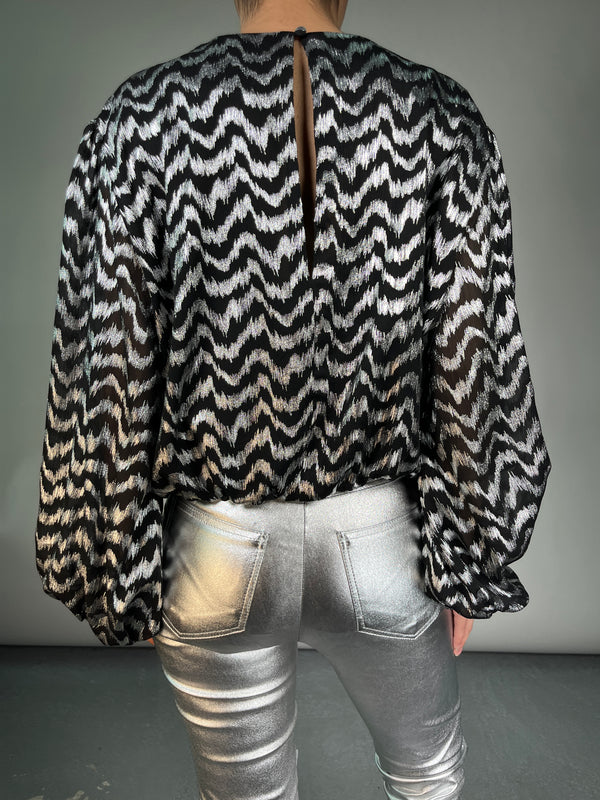 Blusa Fibras Metalizadas